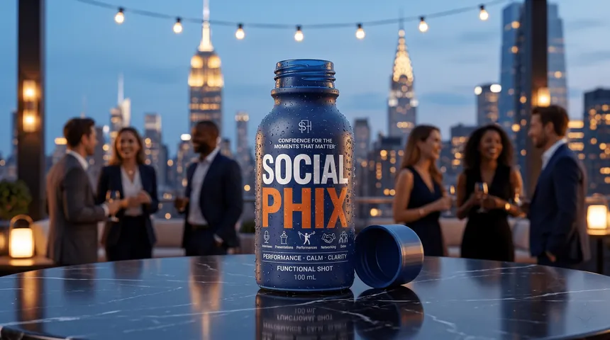 Social Phix bottle design preview
